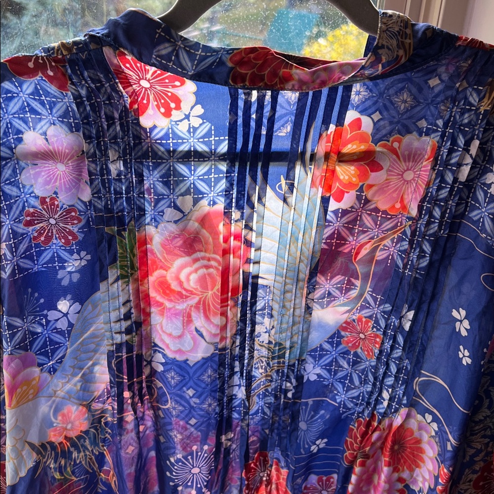 Johnny Was Multicolor Floral Tunic - Picture 6 of 8